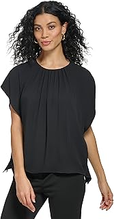 Womens Cap Sleeve Business Casual Blouse