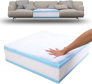 Memory Foam Couch Cusion Replacement 24"x24"x6", Thickness 5 Layer Sofa Cushions Replacement with Removable Cover, High Density 25D Upholstery Foam Replacement Couch Cushions