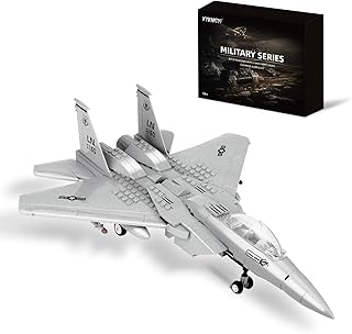 F15 Fighter Military Army Airplane Building Set- Compatible with Lego Planes and Jets, Gifts of Construction for Military Adults Enthusiasts (223 Pcs)