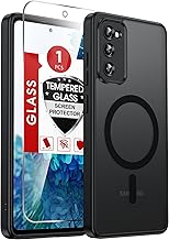 LeYi for Samsung Galaxy S20-FE 5G Case: 【𝐍ot fit 𝐒𝟐𝟎】 Compatible with Mag-Safe with Screen Protector, Military-Grade Matte Translucent Soft-Touch Skin Funda para S20FE, Black