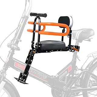 XIEEIX Child Bike Seat, Portable Retractable Foldable Front Mounted Kids Bike Seat, Suitable for Children 1~3 Years, Detachable Child Bike Seat Suitable for All Types of Bicycles