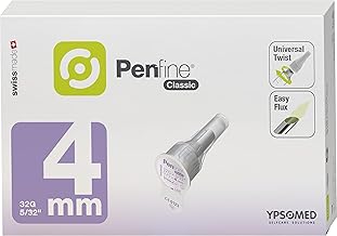 Penfine Classic Pen Needle - 32G x 4mm, 100ct, Swiss Made, Universal Fit, Premium Quality