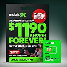 Prepaid SIM Card Kit & eSIM for Prepaid Cell Phones | MobileX Prepaid Phone Plans from $3.88/mo to $24.88/mo (3-in-1 & eSIM) | 5G Ultra Wideband 5G and 4G LTE Networks