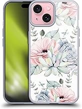 Officially Licensed Nature Magick Pastel Floral Rose Pink Pretty Succulents Rose Flowers Gel Case [Military Grade] Compatible with Apple iPhone 15 and Compatible with MagSafe