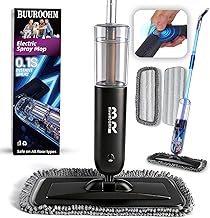 Electric Spray Mop Floor Cleaner with 2 Mopping Pads 720ml Bottle & Scraper 360° Swivel Head Lightweight Cordless Wet Dry Cleaner for Hardwood Floor Cleaning Laminate Tile Wood Vinyl & All Hard Floors
