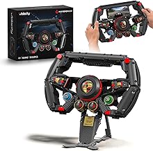 F1 Racing Steering Wheels Building Set, Simulation F1 GT Racing Car Driving Wheel Construction Toys, Compatible with LEGO F1 Merchandise, Collectible Gifts for Technic Adults Teens Boys 10+ (1221 PCS)