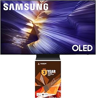 Samsung QN55S90FAFXZA 55 Inch 4K OLED Smart TV (2025) with Dolby Atmos and 3 Year Amber Protection Plan