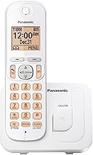 Panasonic Cordless Phone, 1.6" Backlit Display, Call Block, Speakerphone, 10 Hours Talk Time, 1 Handset - KX-TGC200W (White)
