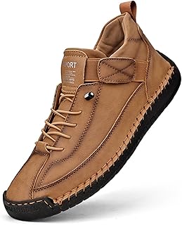 Chukka Boots Mens Beck Shoes Adjustable Leather Shoes for Men Slip On Sneakers Mens Fashion Shoes Comfortable Handmade
