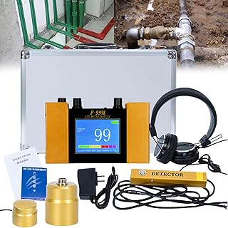 Underground Water Leak Detector, Ultrasonic Water Leak geophone Sensor, Water Pipe Leakage Monitor with Digital Display & Earphone & Carrying Case, for Plumbing Detection