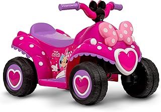 Huffy Disney Minnie Mouse 6V Quad Ride-On, Ages 1.5–3, Easy Push-Button Drive, Stable 4-Wheel Design, Toddler-Friendly Speed