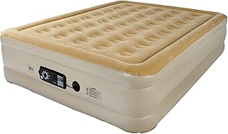 Raised Air Mattress with Never Flat Pump | Luxury Inflatable Mattress with Built in Air Pump to Ensure a Good Night’s Rest | Heavy Duty Blow Up Mattress with Self Inflating Pump