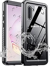 xiwxi for Samsung Galaxy Note 10 Case Waterproof,[IPX8 Underwater Case][Full Body Shockproof & Military Dropproof] Clear Sound Quality Built-in Screen Protector for Samsung Note 10 6.3 inch-Black