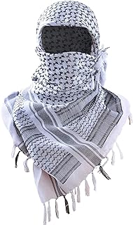 Military Shemagh Tactical Desert Scarf / 100% Cotton Keffiyeh Scarf Wrap for Men And Women