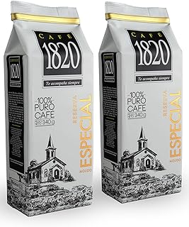 Café 1820 Special Reserve, Premium Costa Rican Ground Coffee, 100% Arabica, Medium/Dark Roast, High Altitude Blend with Aroma & Fruity Notes, 12 oz (2 Pack)