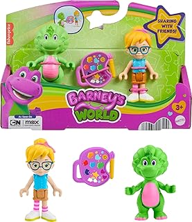 Barney’s World Preschool Toy Barney’s Friend Vivie & Baby Bop 3-Piece Figure Set for Pretend Play Kids Ages 3+ Years