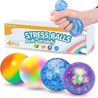 Stress Balls Set, Squishy Stress Ball, 4 Pack Squeeze Ball for Adults, Squeeze Ball for Adults Stress Relieve, Stress Relieve, Increase Entertainment