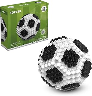 Fun Soccer Building Set 215 Pieces, Extremely Challenging STEM Building Blocks Decor for Adults Kids, Micro 3D Educational Toys for Boys Girls Ages 14 and Above