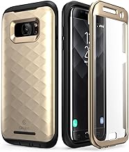 Galaxy S7 Edge Case, Clayco [Hera Series] Full-Body Rugged Case with Built-in Screen Protector for Samsung Galaxy S7 Edge (2016 Release) (Gold)