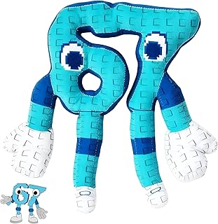 67 Plush Toy,11" Soft Stuffed Number Character,Ugly Cute 67 Stuffed Animal Plush,Soft Collectible Gift for Fans,Room Decor(Blue)