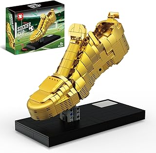 Golden Boot Trophy Building Set - Soccer Award Model with Display Stand,STEM Construction Kit,Desk Decor & Collector's Item for Fans Ages 8 9 10 11 12 13 14 Boys