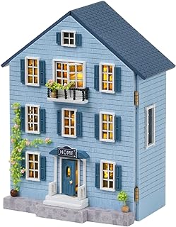 Flever Dollhouse Miniature DIY House Kit Creative Room with Furniture for Romantic Valentine's Gift (Molan House)