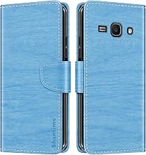 Leather Wallet Case Compatible with Samsung Galaxy Star Advance, Colorful Flip Cover with Card Holders Magnetic Closure Full Protection Shell(Sky Blue)