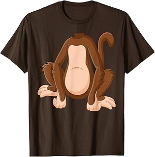 Monkey Shirt Adult Kids Men Women Monkey Costume T-Shirt