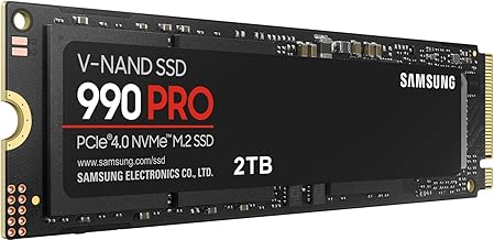 990 PRO SSD 2TB NVMe M.2 PCIe Gen4, M.2 2280 Internal Solid State Hard Drive, Seq. Read Speeds Up to 7,450 MB/s for High End Computing, Gaming, and Heavy Duty Workstations, MZ-V9P2T0B/AM