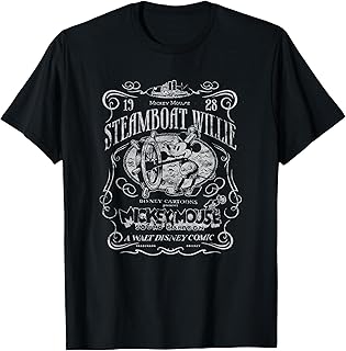 100 Mickey Mouse Steamboat Willie Poster Homage D100 T-Shirt