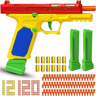 Automatic Shell Ejecting Toy Gun Pistol, Soft Bullet Toy Gun for Boys, Education Model Realistic Toy Pistol Shooting Game Toys Gifts Christmas Birthday for Kids 8+