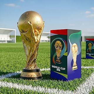 World Cup Trophy Replica for 2026 - PVC Souvenir & Decoration, Mini Football Champion Cup Gift