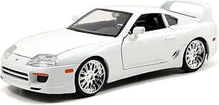 Jada Toys Fast & Furious 1:24 Brian's Toyota Supra Die-cast Car White, toys for kids and adults (97375)