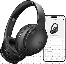 DOQAUS Bluetooth Headphones Over Ear Wireless, 90H Playtime, BT 5.4, 9 EQ Modes via App, Movie & Sleep Mode, HiFi Deep Bass, Memory Foam for Travel, Gym, Phone, PC Stocking Stuffers