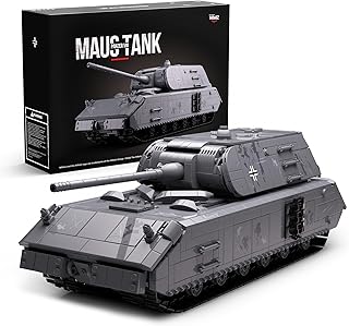 Maus Tank Building Model, WW2 Collectible Military Panzer VIII Tank for Adults, Army Model to Build and Display, Gift Ideal for Military Fans (NF10289)