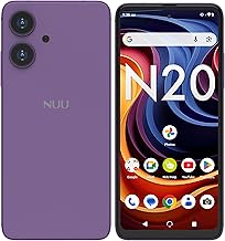 N20 Basic Cell Phone | 6GB RAM + (6GB Extended RAM) | 128GB Storage | 6.6" 90Hz Display | Dual SIM｜Android 15 | 4G Unlocked for T-Mobile, Tello | 1-Year US Warranty | Purple