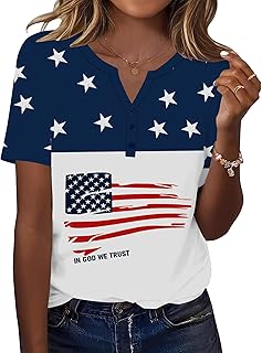 Women's Tops Dressy Casual Summer Blouses Short Sleeve Button V Neck Spring Tee Shirts