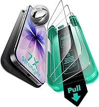 3 Pack 9H+ Glass for iPhone 17/iPhone 16 Pro Screen Protector, [Military-Grade Shatterproof], with AR Anti-Reflective Technology, Armorite Ultra-Tough Tempered Glass with Ultra Fit Tray