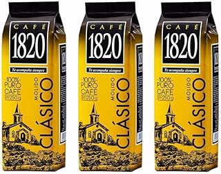 Café 1820 Coffee Costa Rica – Costa Rican Coffee Ground, 100% Arabica, Medium Roast, Rich Flavor – 8.8 oz (250g) Pack of 3