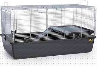 Prevue Pet Products Universal Small Animal Home - Small Animal Cage for Hamsters, Guinea Pigs, Ferrets, Dwarf Rabbits, Rats, Chinchillas, Hedgehogs, Indoor Use, Tight Wire Spacing - Gray