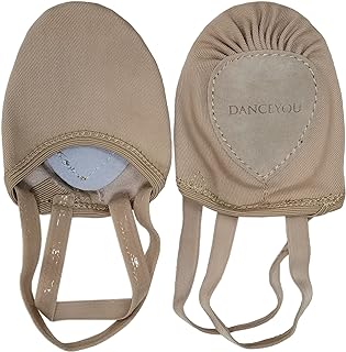 Stretch Canvas Lyrical Shoes for Girls Womens Half Soles Pirouette Contemporary Turners Dance Shoes