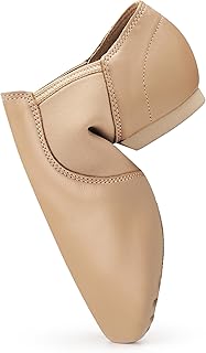 Jazz Shoes for Women Men Leather Upper Slip-on Dance Shoes Unisex
