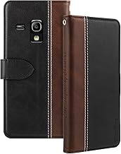 Leather Flip Case Compatible with Samsung Galaxy S3 Mini i8190 Case with Card Holder RFID Blocking Magnetic Kickstand Slim Fit Business Protective Cover(Black)