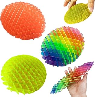 Fidget Toys 3 PCS - Worm Toy,Stress Relief for Kids&Adults,Elastic Mesh,Sensory Slug,Resistance,Anxiety Relief (3 Colors Packing), Medium