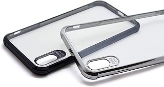 for iPhone Xs Max Case, Sound Conversion Hole Shockproof Plating Soft TPU Bumper Case Cover with Reinforced Corner Protective (Black)