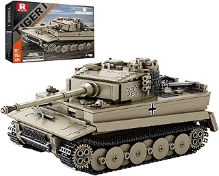 Tiger I Tank Building Block Set for Adult,WW2 Military German Tank Model Set,World of Tanks Authorized Products 77031,Army Toys Building Kit,Ideal Gift for Boys Age 14+,1138 PCS