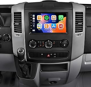 Car Radio for Mercedes-Benz Sprinter 2006 2007 2008 2009 2010 2011-2017 with Wireless Carplay Android Auto Bluetooth Touch Screen Stereo with GPS WiFi FM Bluetooth AHD Backup Camera