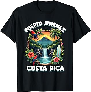 Puerto Jimenez Costa Rica Souvenir Tropical Beach Vacation T-Shirt