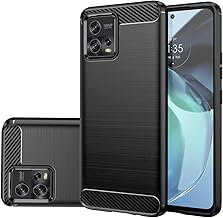 Case for Moto G72 Case, Motorola G72 XT2255-1 Case, Slim Thin Carbon Fiber Phone Case TPU Soft Back Cases Anti-Scratch Shockproof Protective Cover for Motorola Moto G72 Black