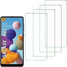 [4 Pack] Screen Protector Compatible with Samsung Galaxy A21/A21S,Scratch Resistant,Easy-Install,Bubble Free,Anti-Fingerprint,Tempered Glass Compatible with Samsung Galaxy A21/A21S